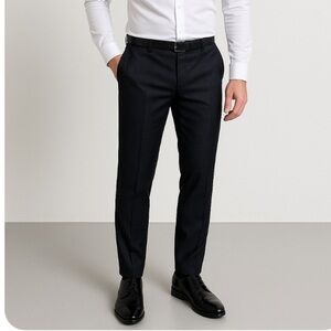 New Cavalli Class Slim Fit Black Plaid Classic Dress Pants Size 36 x 35